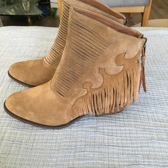 Yellow Box Shoes - Fringe bootie